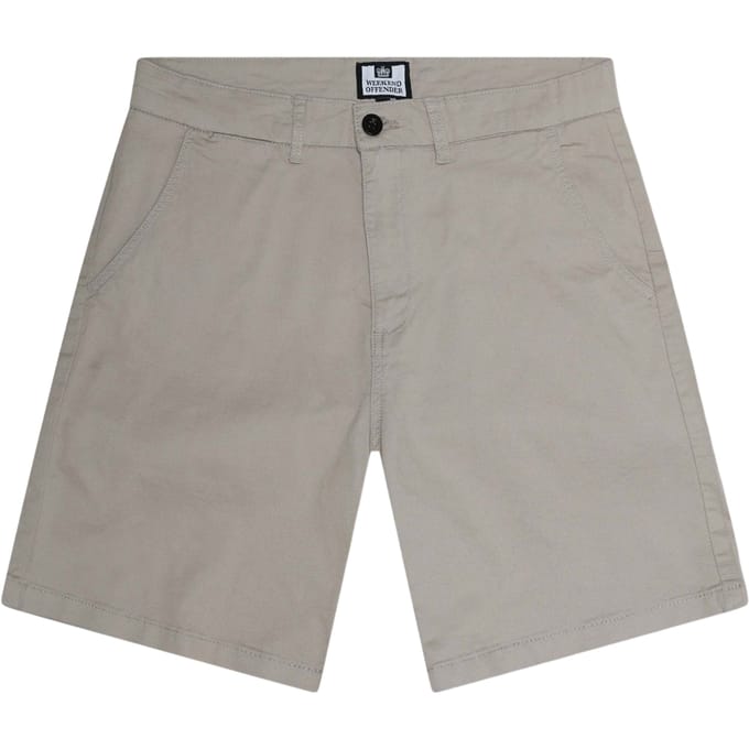 Weekend Offender Heren Dillenger Twill Chino Shorts (Stone)