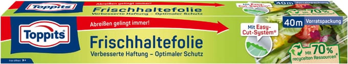 TOPPITS vershoudfolie, 325 mm breed, 40 meter lang