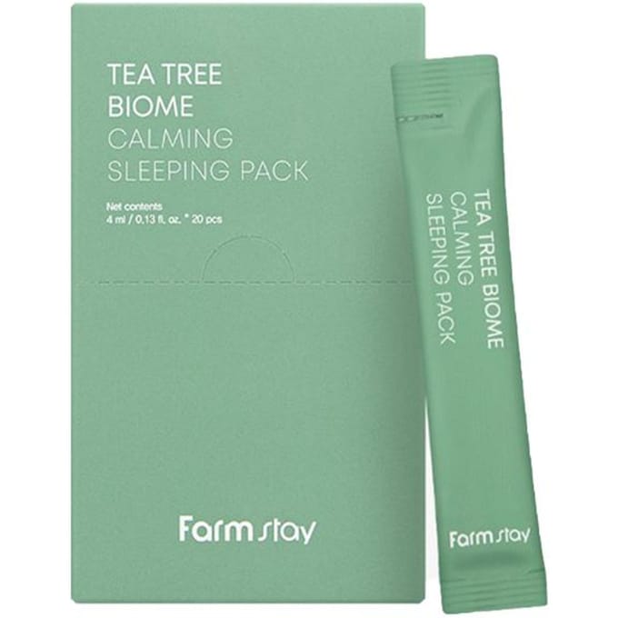 Farm Stay Tea Tree Biome Kalmerend Slaapmasker 20 stuks + WILLEKEURIG CADEAU beige