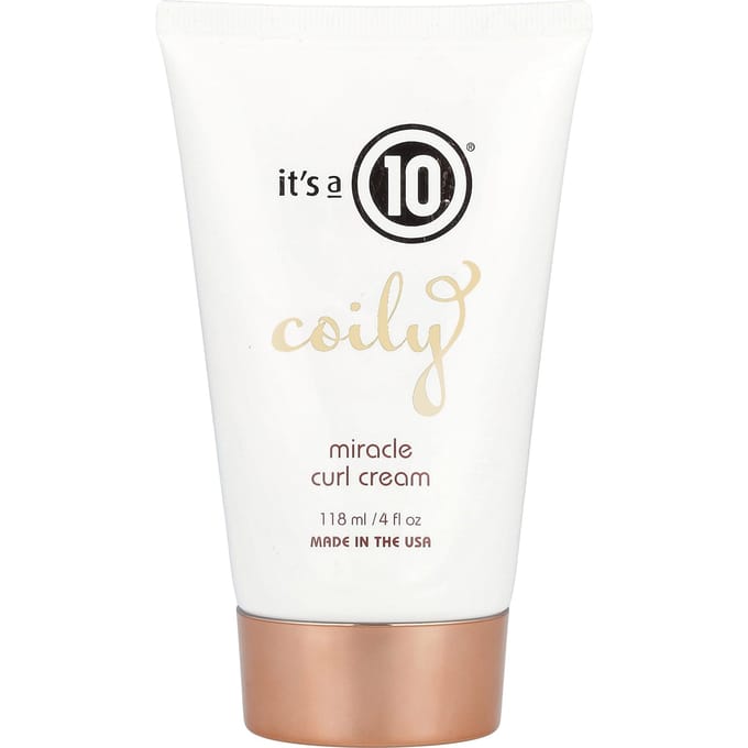 It's a 10, Coily, Miracle Curl Cream, 4 fl oz (118 ml) black
