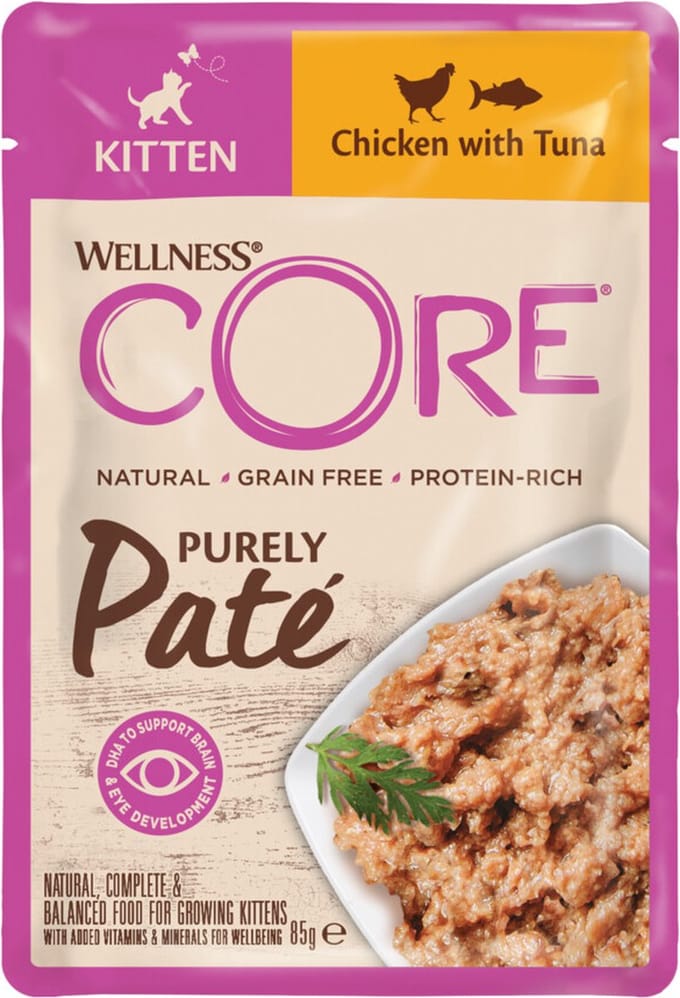 24x Wellness Core Purelypate Kitten Chicken 85 gr