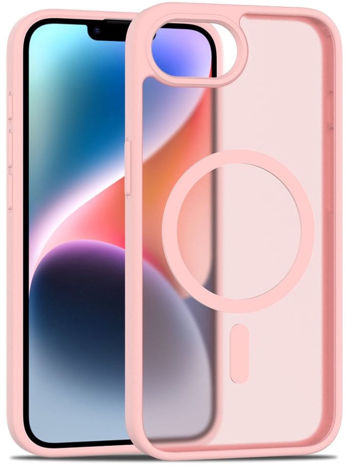 Solidenz Hoesje - Geschikt voor iPhone 17e / 16e - FrostMag Backcover geschikt voor MagSafe - Roze
