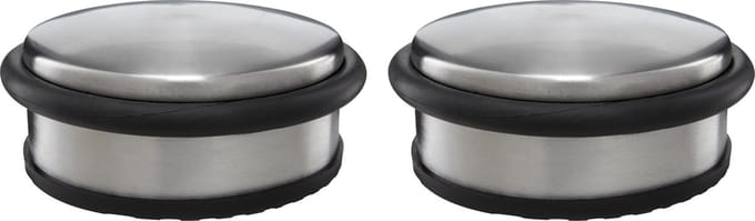 Protect-it Deurstopper/deurbuffer - 2x - D100 x H45mm - 1,15kg - RVS - premium - zonder montage