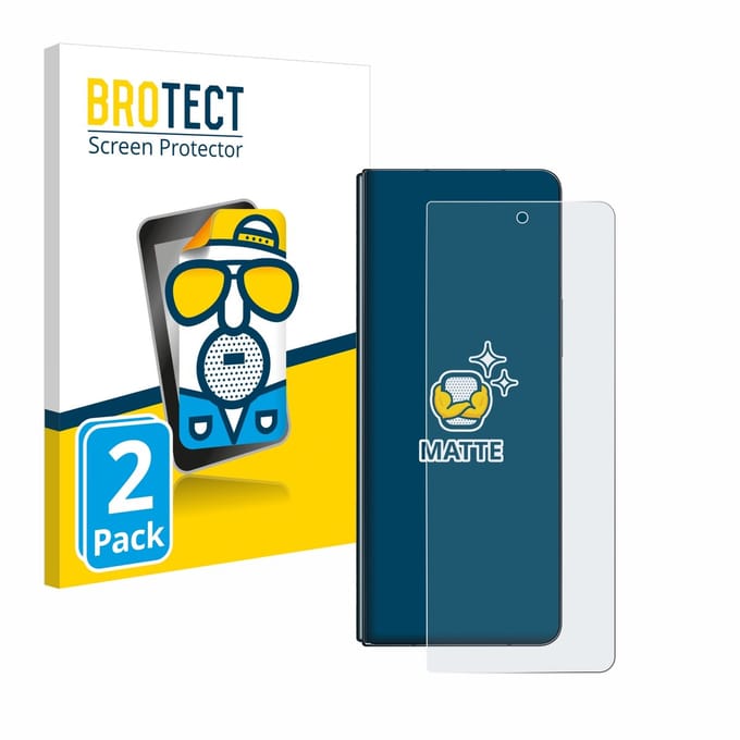BROTECT - Screenprotector voor Samsung Galaxy Z Fold 4 - Folie Beschermfolie matte 2 Stuks