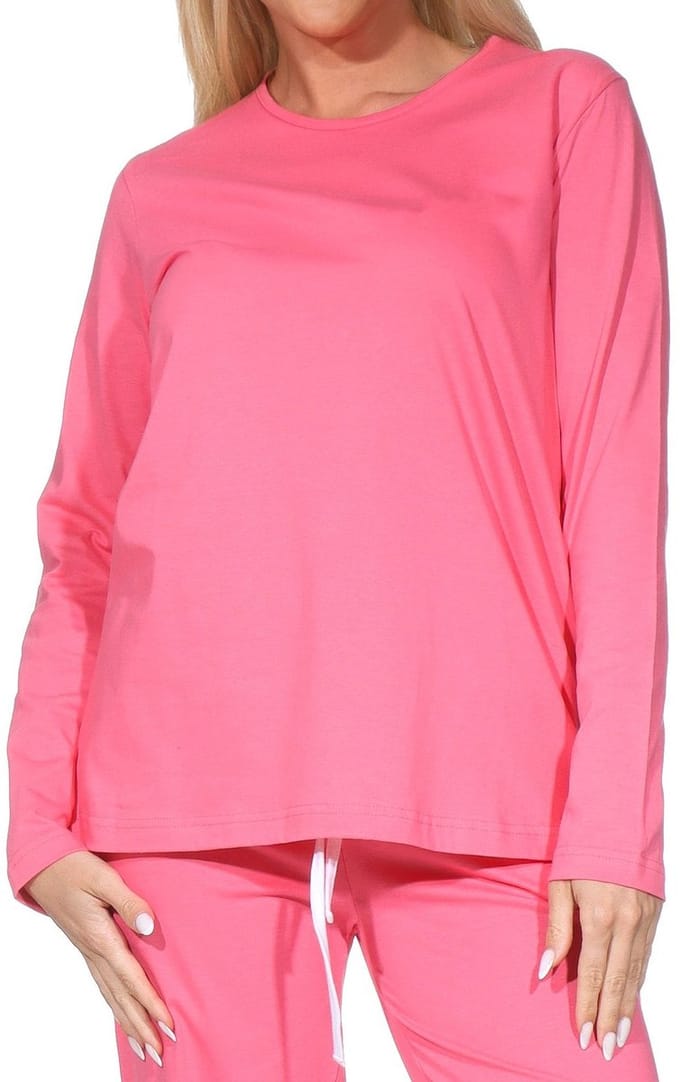 Damespyjamashirt met lange mouwen mix & match