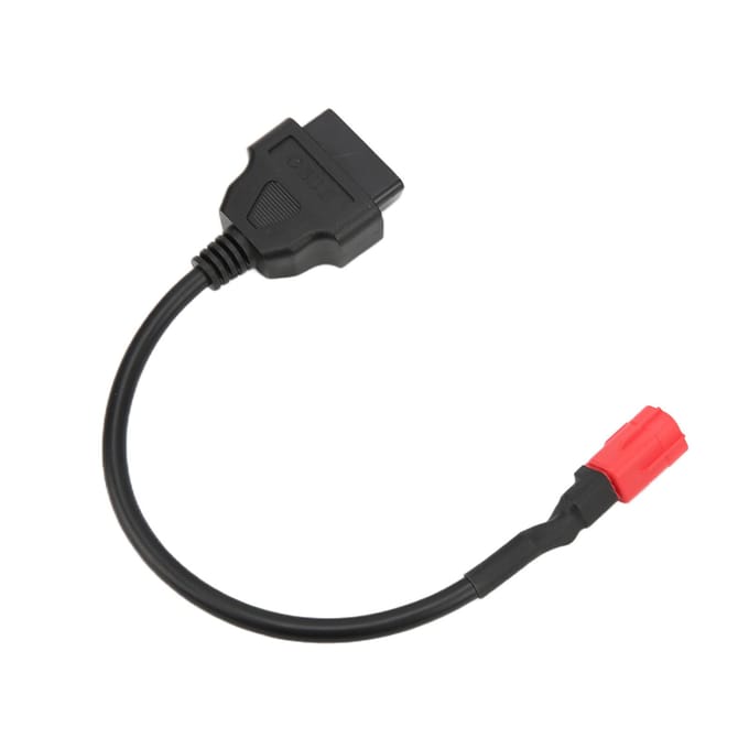 Connecteur de câble OBD professionnel 16 broches vers 6 broches Adaptateur de scanner de diagnostic pour moto black