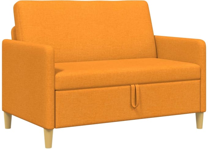 vidaXL - Sofa - met - Opbergruimte - Dongeel - 122 - x - 78 - x - 87 - cm - Polyester