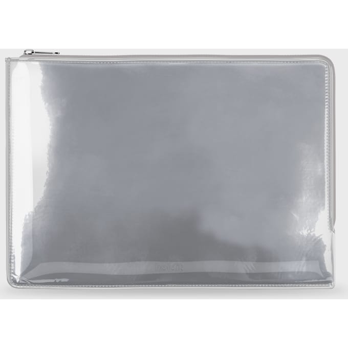 Padded Patent Silver Laptop Case 14"