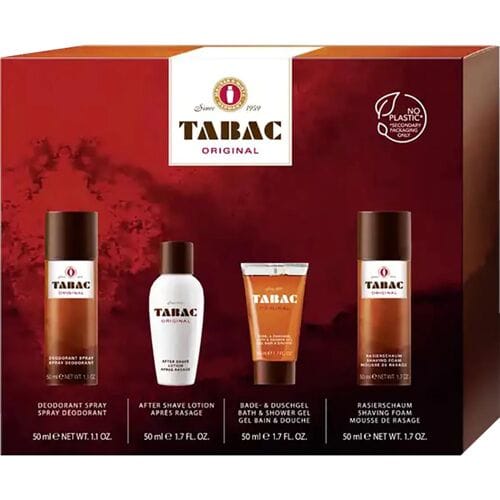 Tabac Original Geschenkset - 4-delige set met aftershave, showergel, scheerschuim