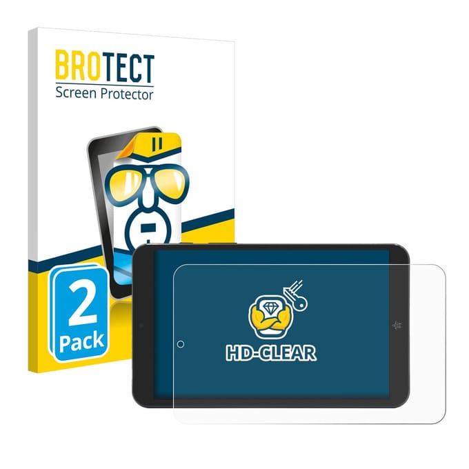 BROTECT - Screenprotector voor Mediacom SmartPad Iyo 8 - Folie Beschermfolie transparant 2 Stuks