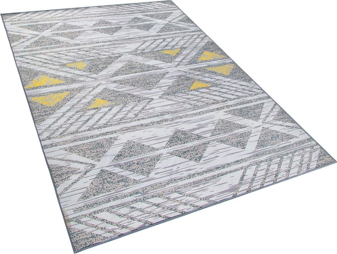 KARGI - Laagpolig vloerkleed - Lichtgrijs - 140 x 200 cm - Polyester