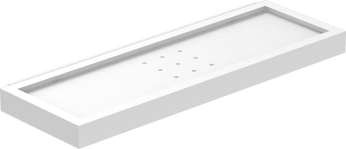psmlighting Cascade Zeephouder | B300xH20xD100mm | Aluminium;Inox | Wit