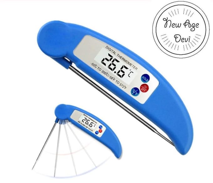 Kookthermometer -50º C / 300º C voor perfecte vleesgaring - Blauw - New Age Devi