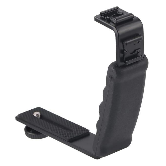L-vormige Handheld Stabilisator Beugel met Cold Shoe Interface voor DJI OM 4/Osmo Mobile 2 3 black