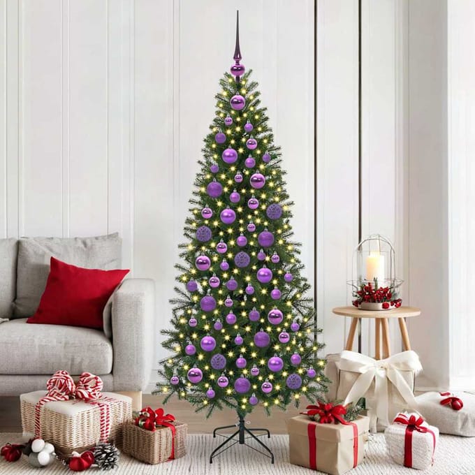 vidaXL Kerstbal Set 120 st 300 LED's Warmwit Ø 6 cm