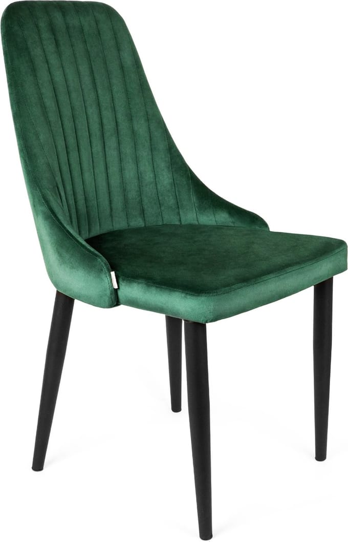 HOMLA - Stoel - Gestoffeerd - Groen - 45x45x90 cm