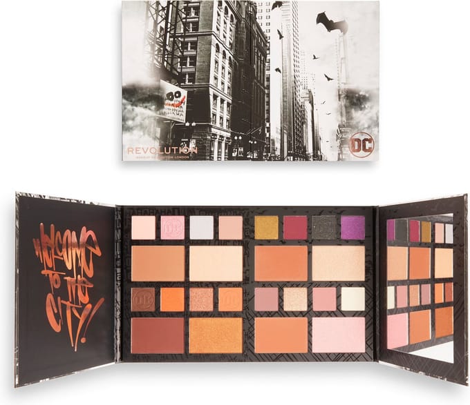 Makeup Revolution x DC - Large Eyeshadow Palette - Oogschaduw & Contour Palette - Groot - Gift - Cadeau - Batman - Gotham City