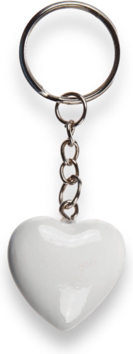 Sleutelhanger Hartje Wit