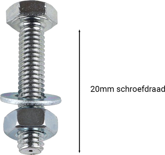 Wovar Tapbouten Verzinkt M4 x 20 mm | 500 stuks