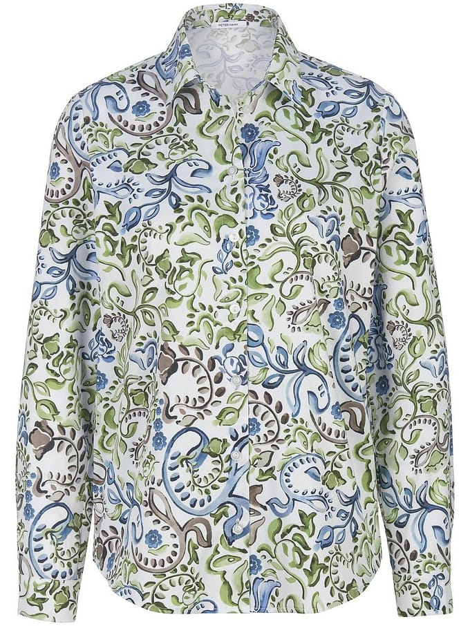 Blouse lange mouwen Van Peter Hahn wit