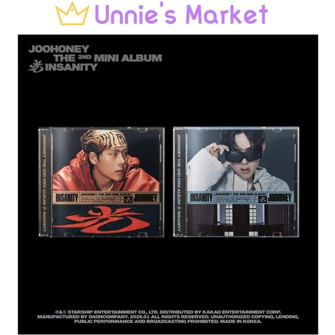 JOOHONEY(MONSTA X) - INSANITY JEWEL VER. (VER.1 / VER.2) + Gratis geschenk ver.1 gray