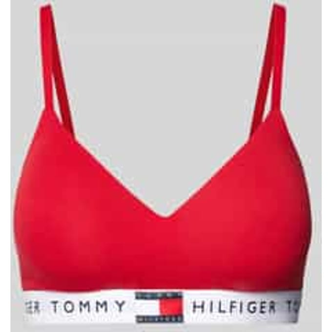 Bralette met elastische band met label, model 'TH Heritage'