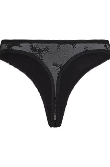 Hunkemöller Dames Lingerie String Alex - Zwart - maat S