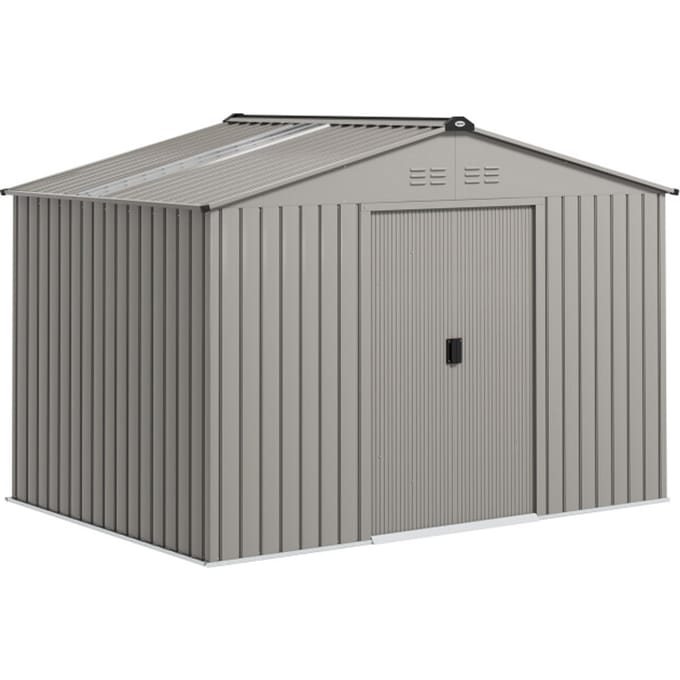 4goodz Tuinschuur Metaal met Bodemframe 277x195x192 cm - Grijs