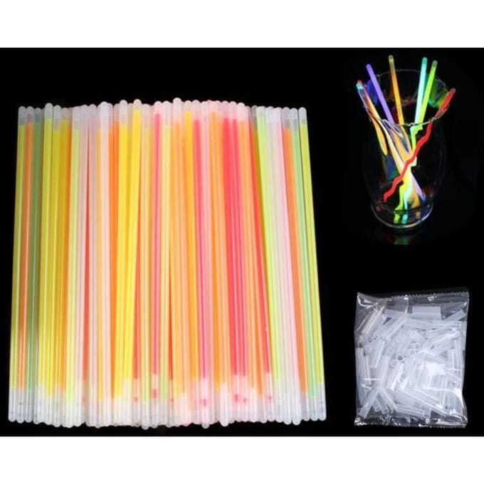 Glowsticks - Niet gespecificeerd - 100 stuks - Multicolor - Plastic - Feesten en evenementen schoon