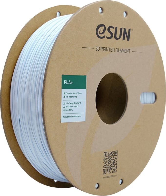 eSun PLA+ Koel wit / Cool white - 1 kg - 1.75 mm - 3D printer en 3D pen filament