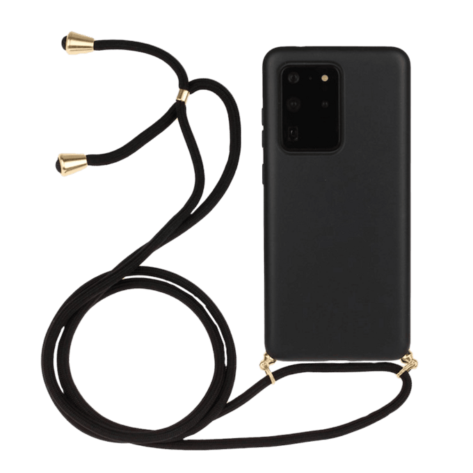 Mocaa Samsung Galaxy S20 Ultra Telefoonhoesje met Koord Zwart