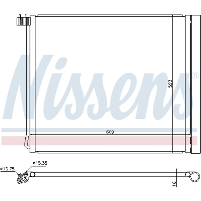 Condensator, airconditioning NISSENS 940339