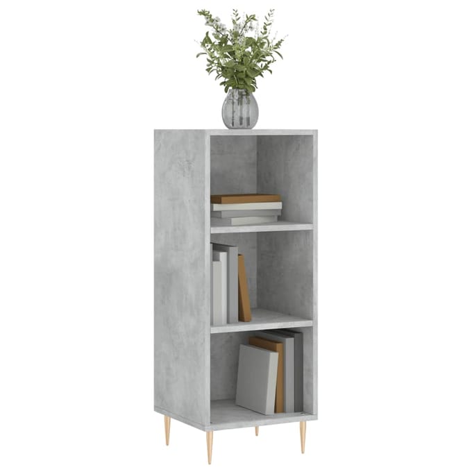 vidaXL - Dressoir - 34,5x32,5x90 - cm - bewerkt - hout - betongrijs