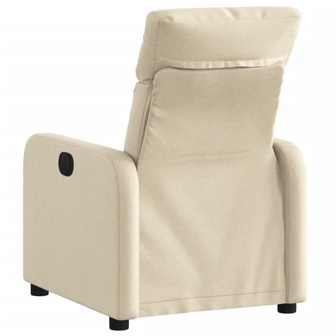 vidaXL - Fauteuil - verstelbaar - stof - crèmekleurig