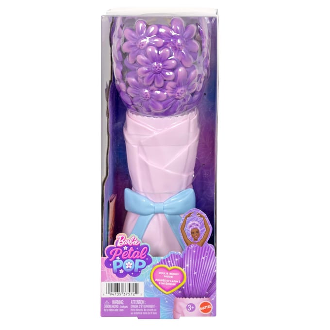Barbie Petal Pop Geparfumeerde Modepop - Paarse Jurk