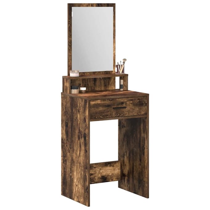 vidaXL - Kaptafel - Rook - Eiken - 50 - x - 41 - x - 140 - cm - Bewerkt - hout