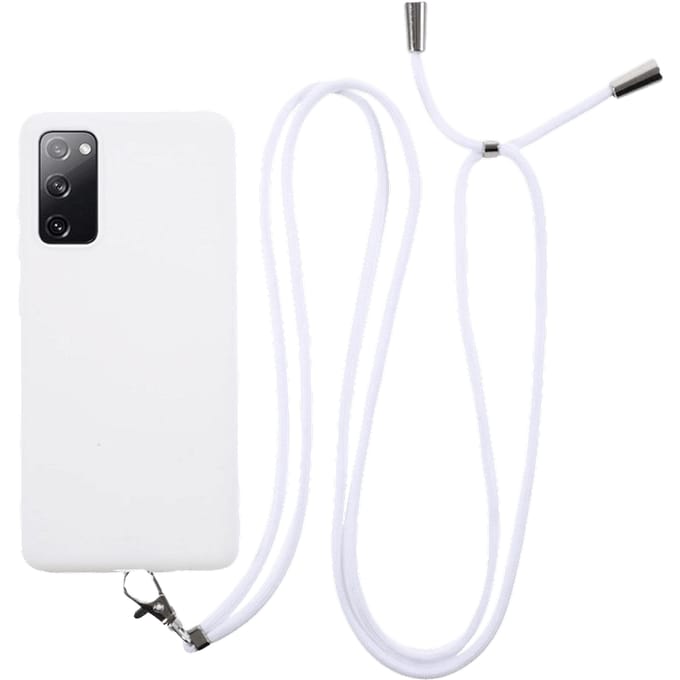 Mocaa Samsung Galaxy S20 FE Telefoonhoesje met Koord Wit