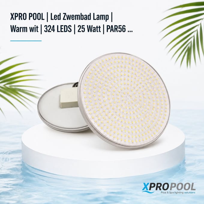 XPRO POOL |  Led Zwembad Lamp | Warm wit |324 LEDS | 25 Watt | PAR56