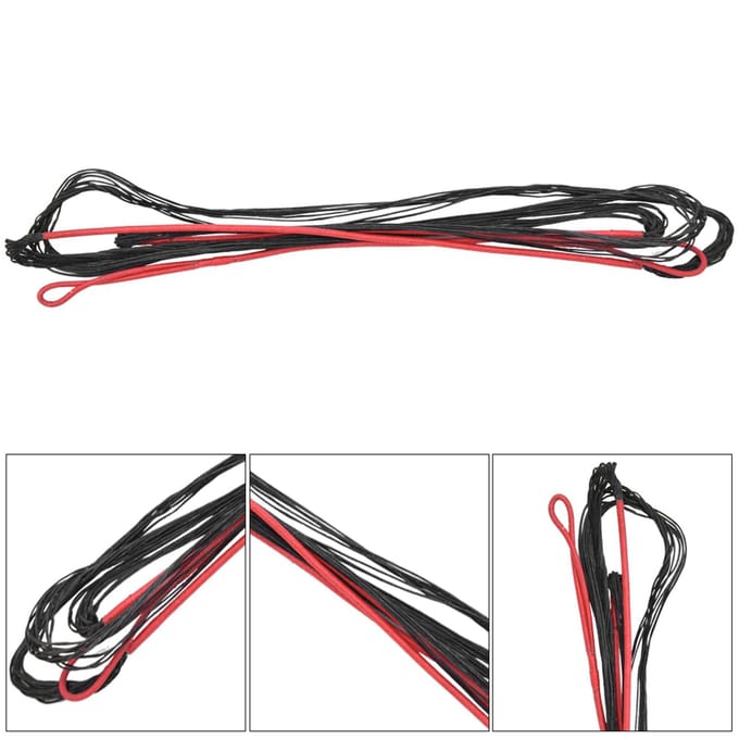 Équipement universel de tir à l'arc en Nylon, fournitures de corde d'arc pour la chasse à l'arc classique et à l'arc long 12 strands 62
