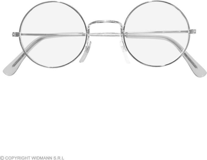 Ronde bril zilver santa