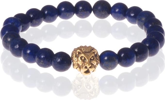 Heren kralen armband Lapis Lazuli Lion