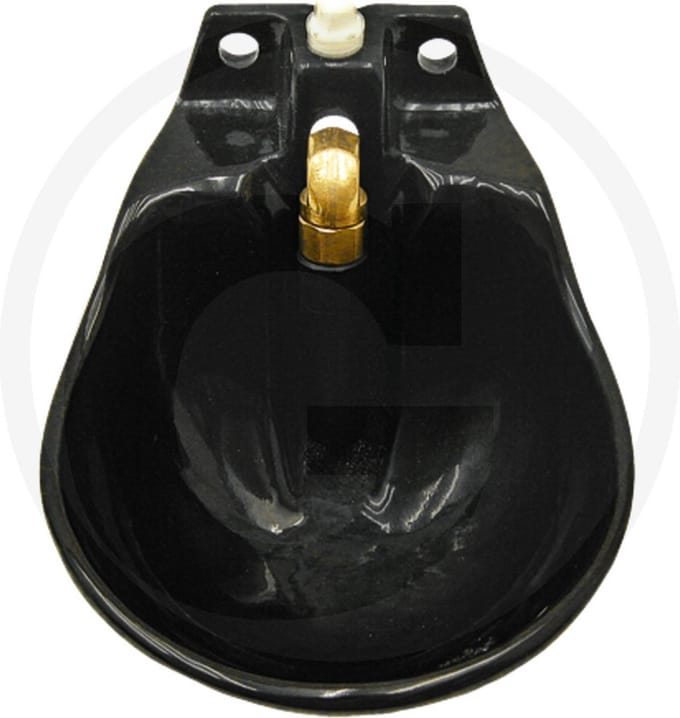 Drinkbak -Paardendrinkbak-Waterbak-Granit-Messingventiel, 1/2" buisaansluiting boven en onder