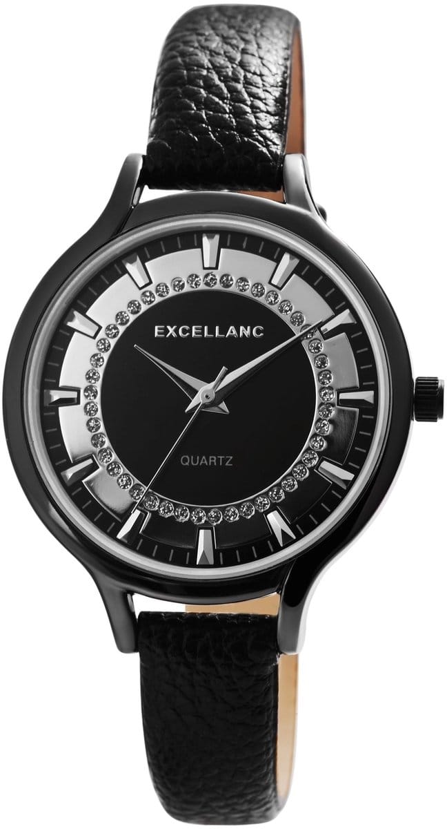 EXCELLANC Dameshorloge van imitatieleer Hanin, mineraalglas