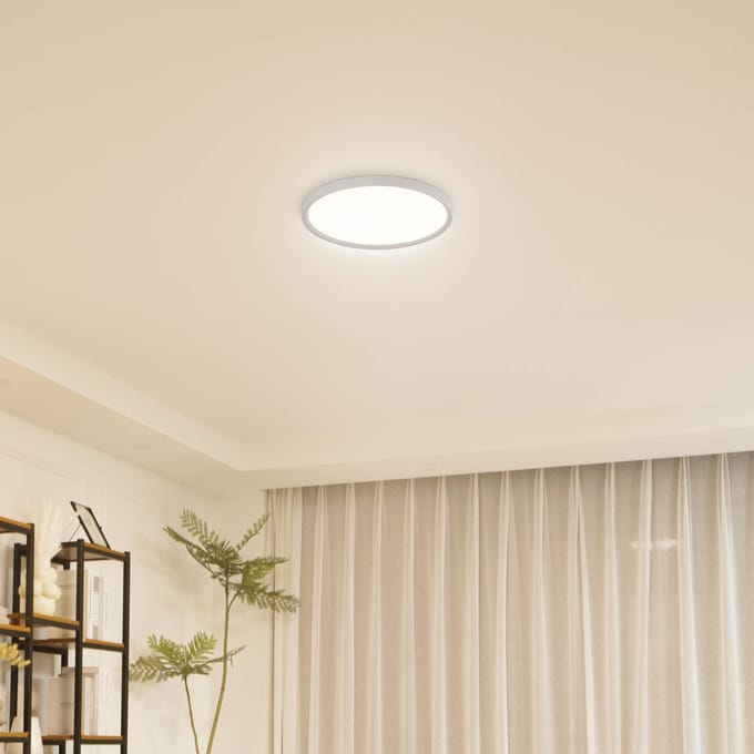 Lindby LED plafondlamp Pravin, Ø 40 cm, CCT, wit