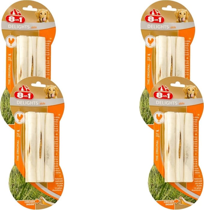 8in1 Delights Sticks - Hondensnacks - 4 x Kip 3 x 25 g - 3 stuks