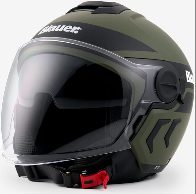 Blauer Demi Jet DJ-01 Graphic B Groen Jethelm - Helm
