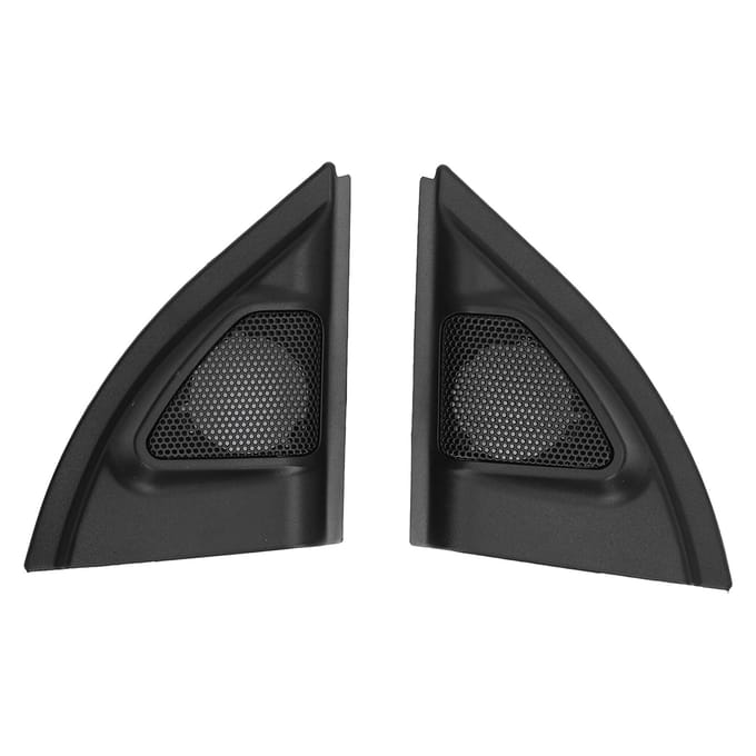 2 pièces Couvercle de montant de porte de voiture Tweeter Garniture Panneau de haut-parleur Remplacement pour Vios YARiS 2014+ gray