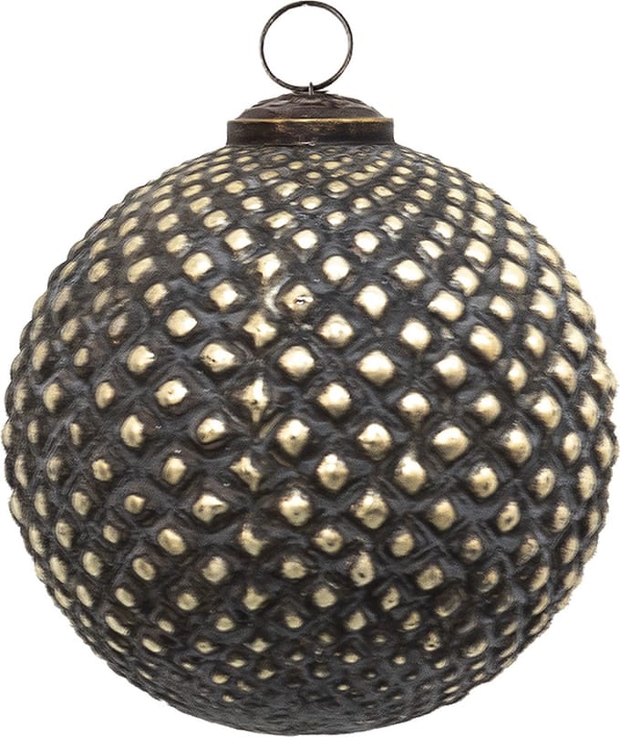 Clayre & Eef Kerstbal Overig Ø 11 cm Bruin Glas Kerstballen