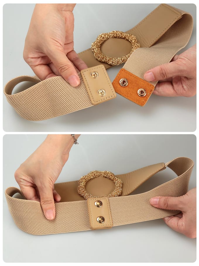 Dames Elastische Tailleband Brede Tailleband Verstelbare Tailleband zwart