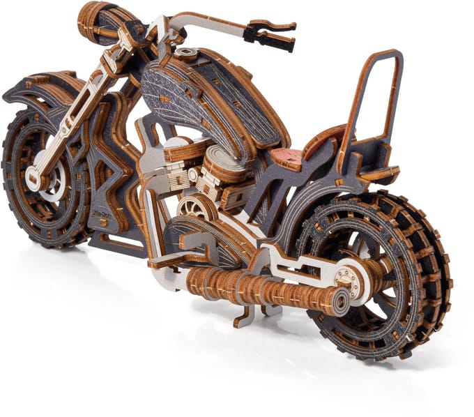 Nice Idea- DIY- 3D- Houten bouwpakket van een Motor Yankee Chopper- 202 onderdelen